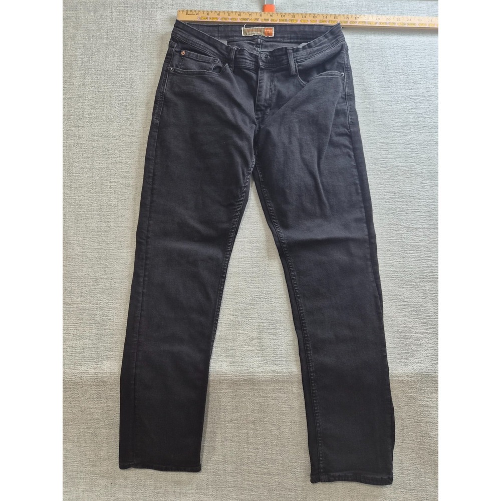 Weatherproof Vintage Straight Fit Jeans Mens 32x32 Black Denim Cotton Stretch
